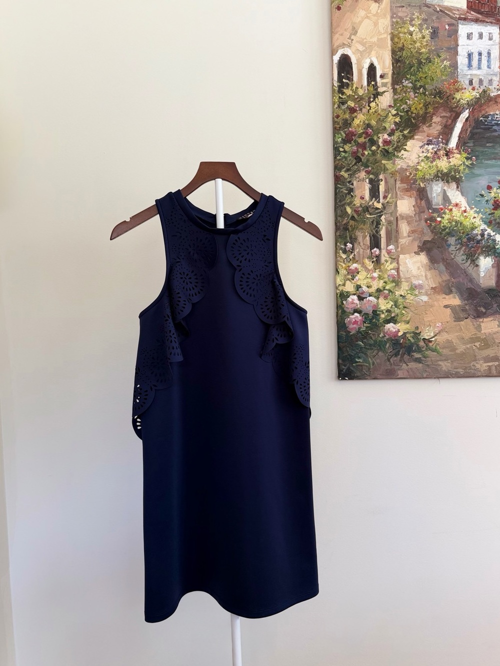 Hannah Banana by Sara Sara Navy Scalloped Sheath Dress Girls Size 16